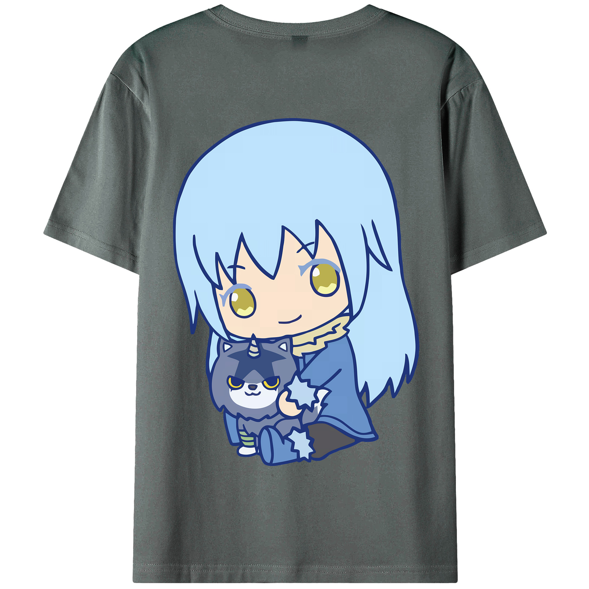 （画像用） 転スラ Regarding Reincarnated to Slime 綿100％半袖Tシャツ（背面プリント）